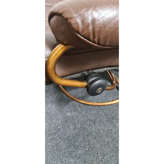 Image 1 of Fauteuil inclinable en cuir vintage