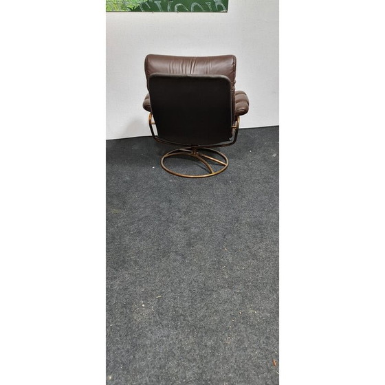 Image 1 of Fauteuil inclinable en cuir vintage