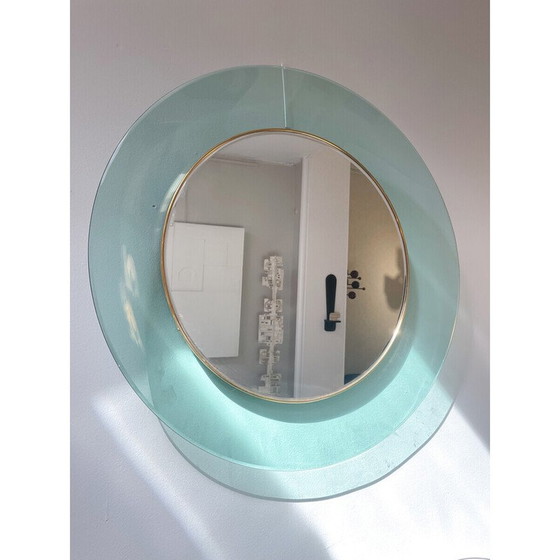 Image 1 of Miroir rond du milieu du siècle modèle 1699 par Max Ingrand pour Fontana Arte, Italie années 60