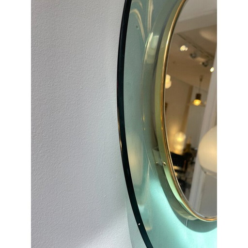 Miroir rond du milieu du siècle modèle 1699 par Max Ingrand pour Fontana Arte, Italie années 60