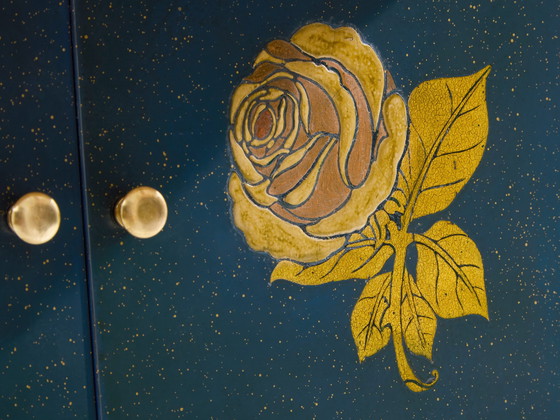 Image 1 of Paul Follot Petite armoire en hêtre peint 1920