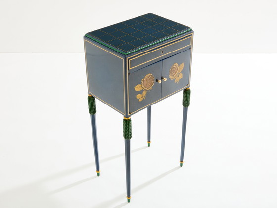 Image 1 of Paul Follot Petite armoire en hêtre peint 1920