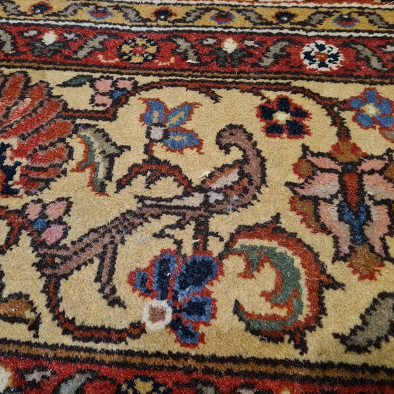 Image 1 of Tapis indien avec mélange de motifs "Isfahan"/"Kechan" années 1980