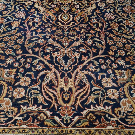 Image 1 of Tapis indien avec mélange de motifs "Isfahan"/"Kechan" années 1980