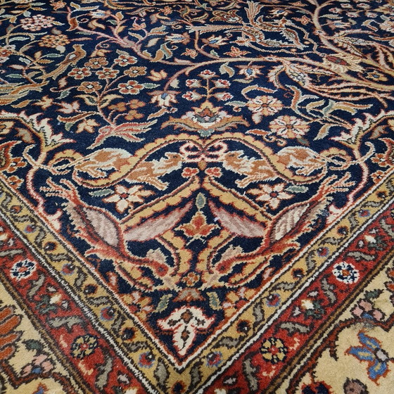 Image 1 of Tapis indien avec mélange de motifs "Isfahan"/"Kechan" années 1980