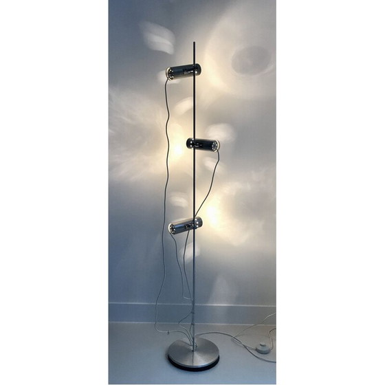Image 1 of Lampadaire vintage 3 spots France 1970