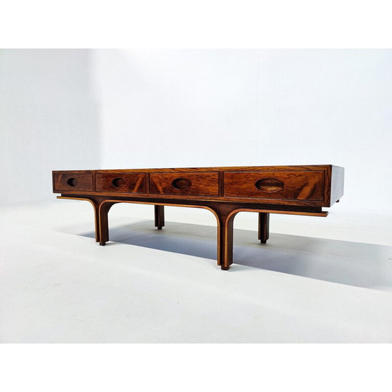 Image 1 of Table basse en bois du milieu du siècle par Gianfranco Frattini pour Bernini, Italie, années 1960