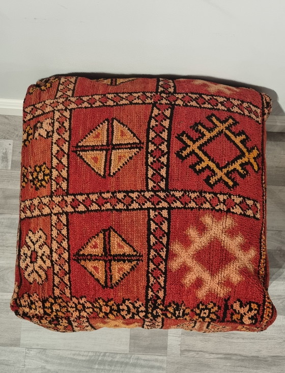 Image 1 of Pouf berbère Kelim, Pouf marocain fait à la main au Maroc