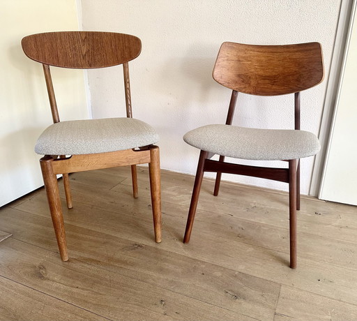 2 X Chaises design danoises 1950S Remises à neuf