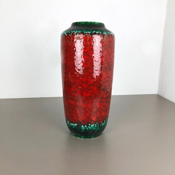 Image 1 of Grand vase de sol vintage en poterie fat lava multicolore 517-45 fabriqué par Scheurich, 1970