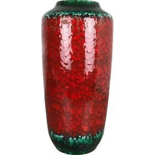 Grand vase de sol vintage en poterie fat lava multicolore 517-45 fabriqué par Scheurich, 1970