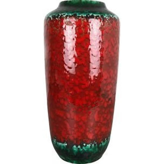 Image 1 of Grand vase de sol vintage en poterie fat lava multicolore 517-45 fabriqué par Scheurich, 1970