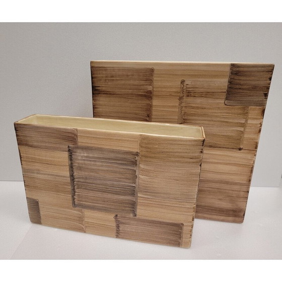Image 1 of Paire de vases Quadra vintage pour Roche Bobois