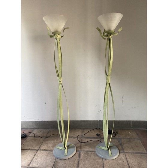 Image 1 of Ensemble de 5 lampadaires vintage en verre de Murano, 1960