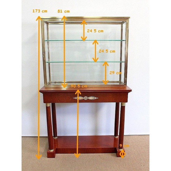 Image 1 of Vitrine vintage sur console