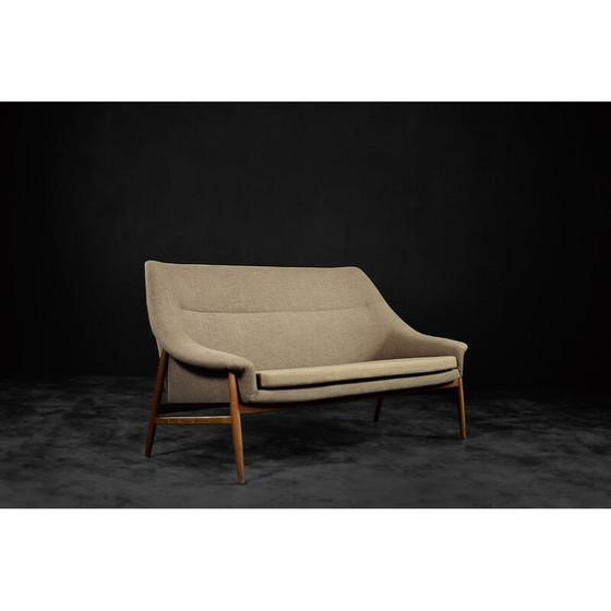 Image 1 of Canapé Grace 2 places vintage scandinave en tissu marron par Ikea, 1961