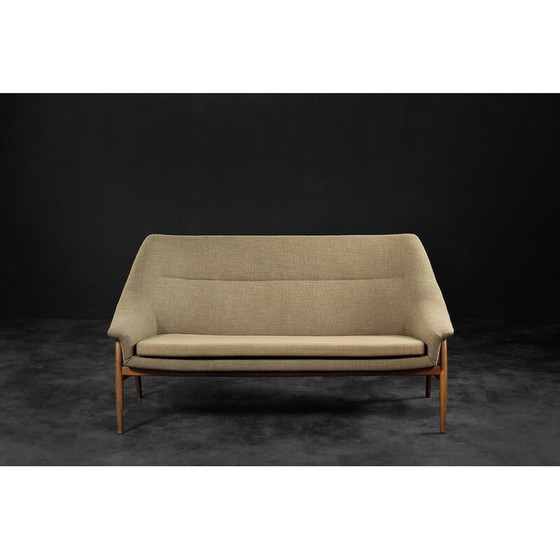 Image 1 of Canapé Grace 2 places vintage scandinave en tissu marron par Ikea, 1961