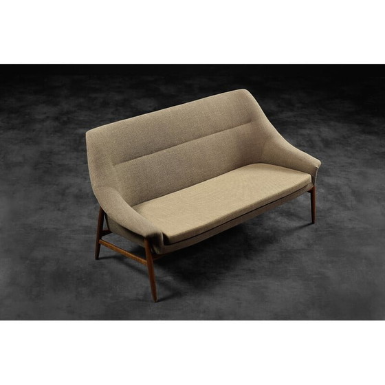 Image 1 of Canapé Grace 2 places vintage scandinave en tissu marron par Ikea, 1961