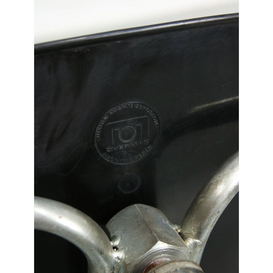 Image 1 of Fauteuil pivotant de bureau noir vintage par Svante Schöblom pour Overman Ab, Suède 1970