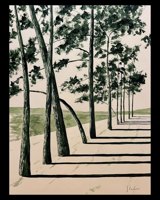 Image 1 of Avenue Du Cap Coz. Encre De Frédéric Cadiou 