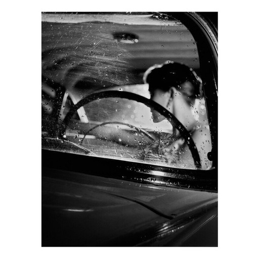 Voiture de collection de nuit par Alain Daussin, 1986