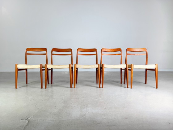 Image 1 of Lot de 5 chaises Mid Century Gustav Bahus Alf Aarseth