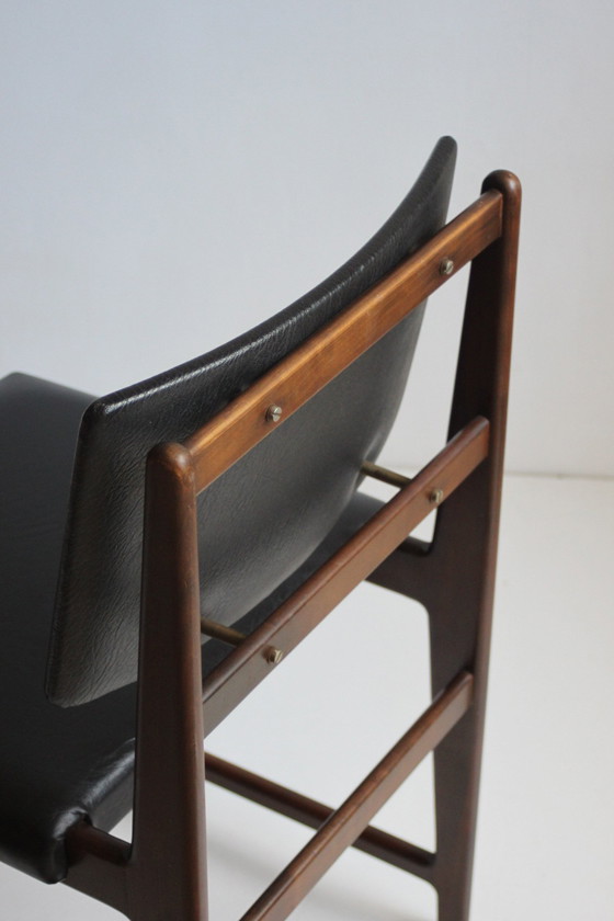 Image 1 of Chaises de salle à manger en bois de rose, ensemble de 2, Belgique, années 1960