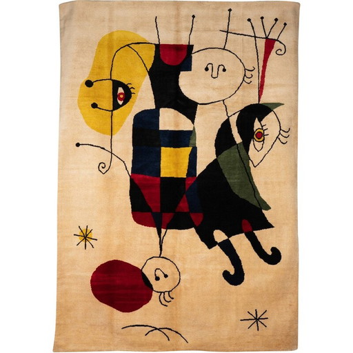 Tapis vintage en laine mérinos noué à la main