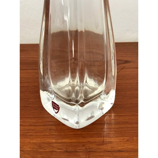 Vase en verre vintage par Nils Orrefors pour Orrefors, 1960