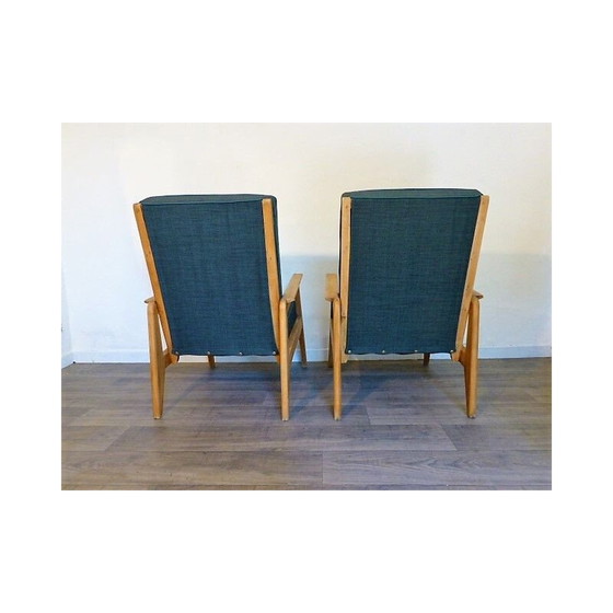 Image 1 of Paire de fauteuils freespan vintage Molèle FS107, 1950