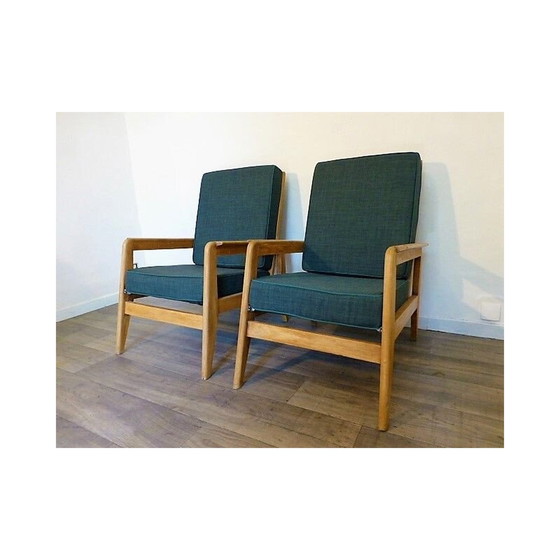 Image 1 of Paire de fauteuils freespan vintage Molèle FS107, 1950