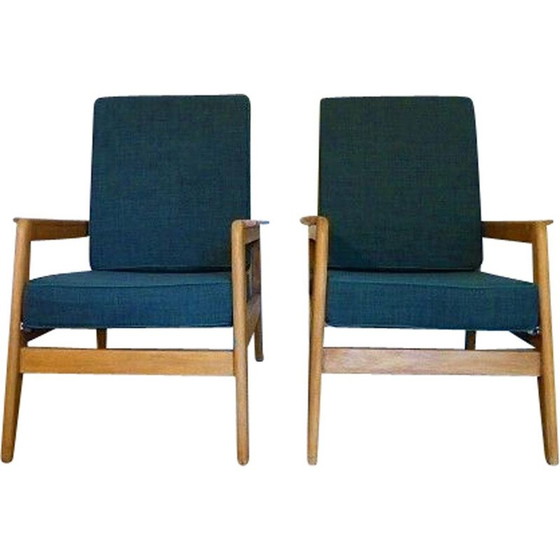 Image 1 of Paire de fauteuils freespan vintage Molèle FS107, 1950