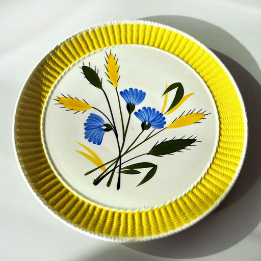 Plat en porcelaine en faïence de Gien 'Val D'Or'