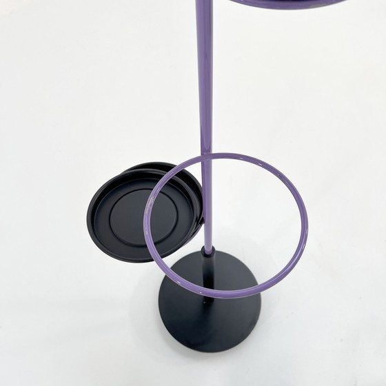 Image 1 of Support de jardinière postmoderne violet, 1980S