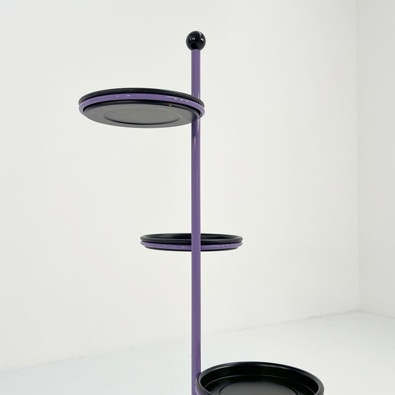 Image 1 of Support de jardinière postmoderne violet, 1980S