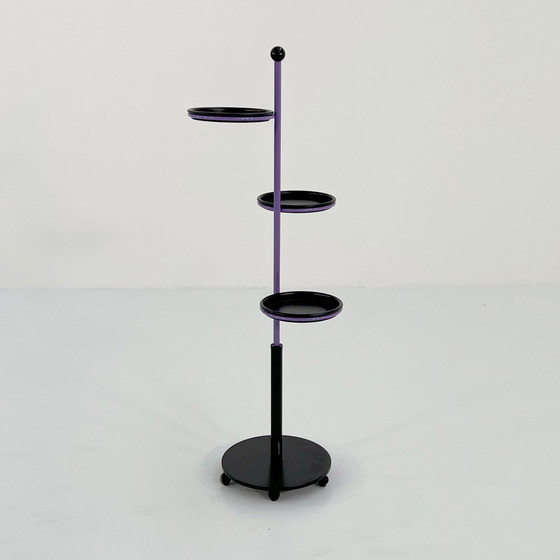 Image 1 of Support de jardinière postmoderne violet, 1980S