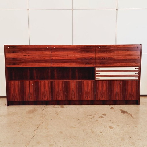 Buffet vintage surélevé en bois de rose