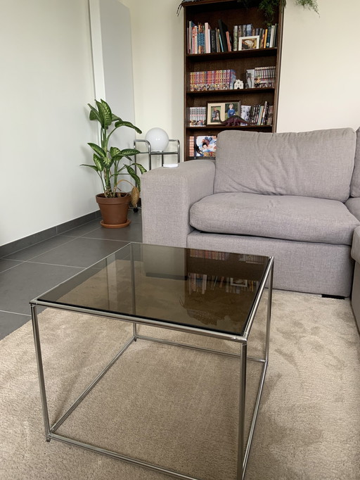 Table basse avec verre fumé