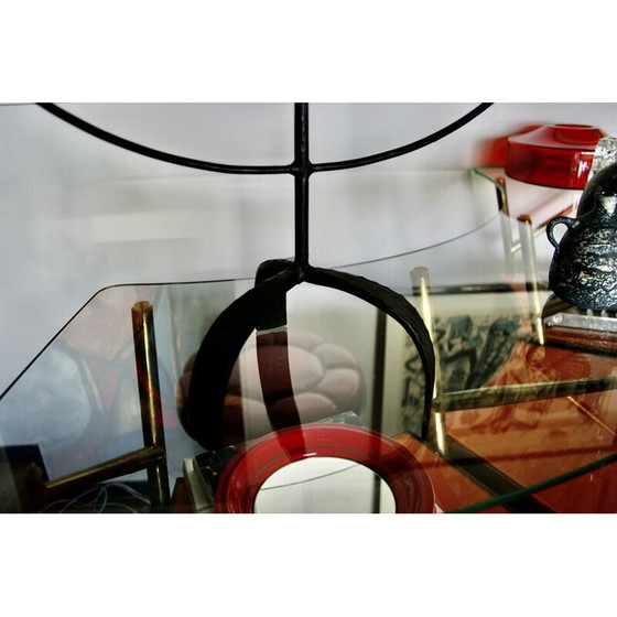 Image 1 of Menorah vintage en fer forgé et battu, Suède 1950
