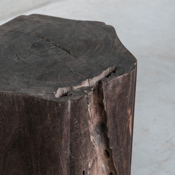 Image 1 of Paire de tables d'appoint en bois massif, Belgique 1950