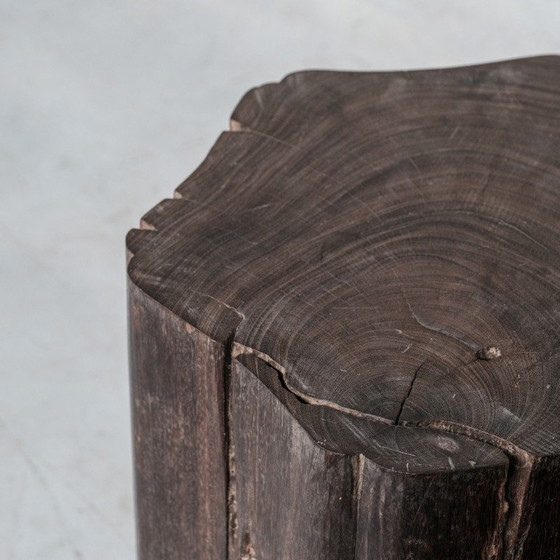 Image 1 of Paire de tables d'appoint en bois massif, Belgique 1950