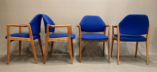 Suite de 4 Fauteuils Design Scandinave 1950