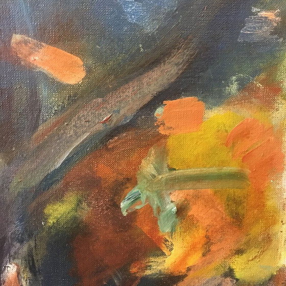 Image 1 of Huile sur toile vintage par Ejnar Larsen, Danemark 1986