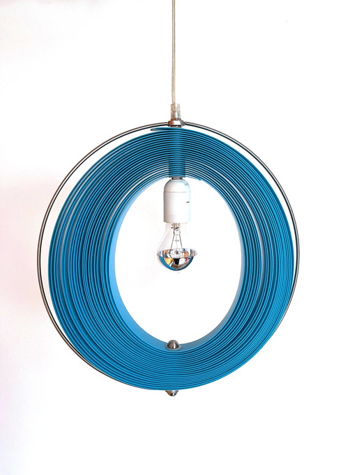 Lampe pendante Moon design Kare bleu vintage