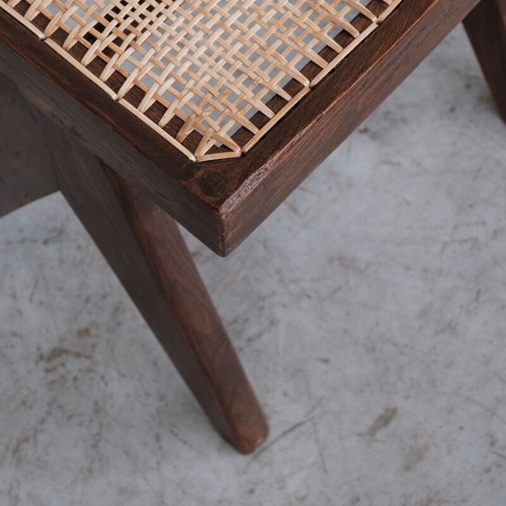 Image 1 of 2x Chandigarh tabourets vintage en teck "Pj-Si-34-A"
