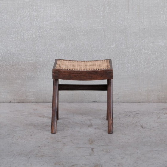 Image 1 of 2x Chandigarh tabourets vintage en teck "Pj-Si-34-A"