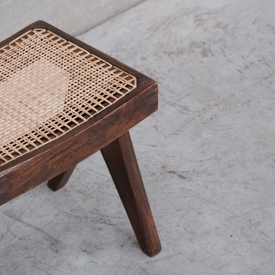 Image 1 of 2x Chandigarh tabourets vintage en teck "Pj-Si-34-A"