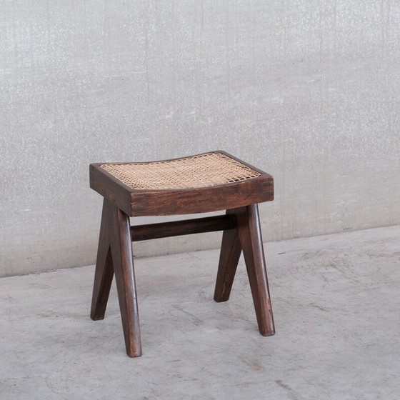 Image 1 of 2x Chandigarh tabourets vintage en teck "Pj-Si-34-A"