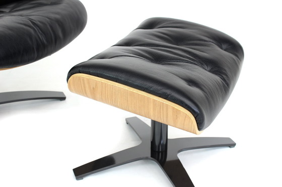 Image 1 of As New ! Chaise lounge scandinave multi-fonctionnelle / Fauteuil avec cuir et chêne