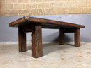 Table basse vintage en chêne rustique